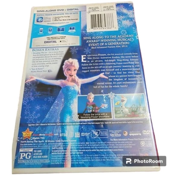 Frozen DVD Sing Along Edition Movie Cartoon Excellent Condition Lyrics Disney - Picture 2 of 4